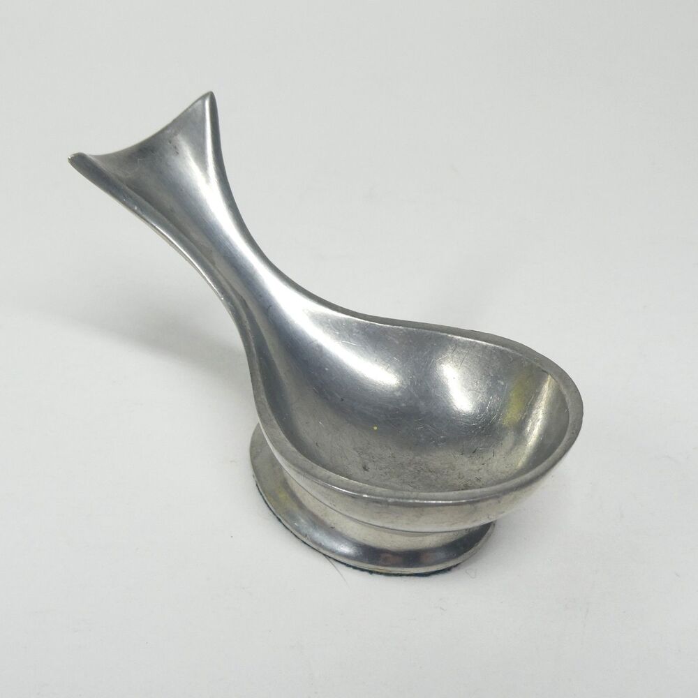 Vintage Pipe Stand Rest Metal Pewter MCM